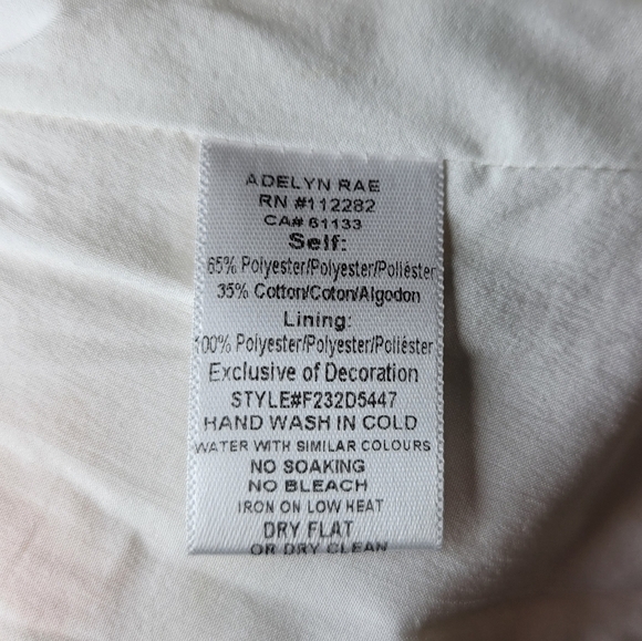 Adelyn Rae Embroidered Floral Dress M Cottagecore Ruffle Mini - Picture 12 of 12